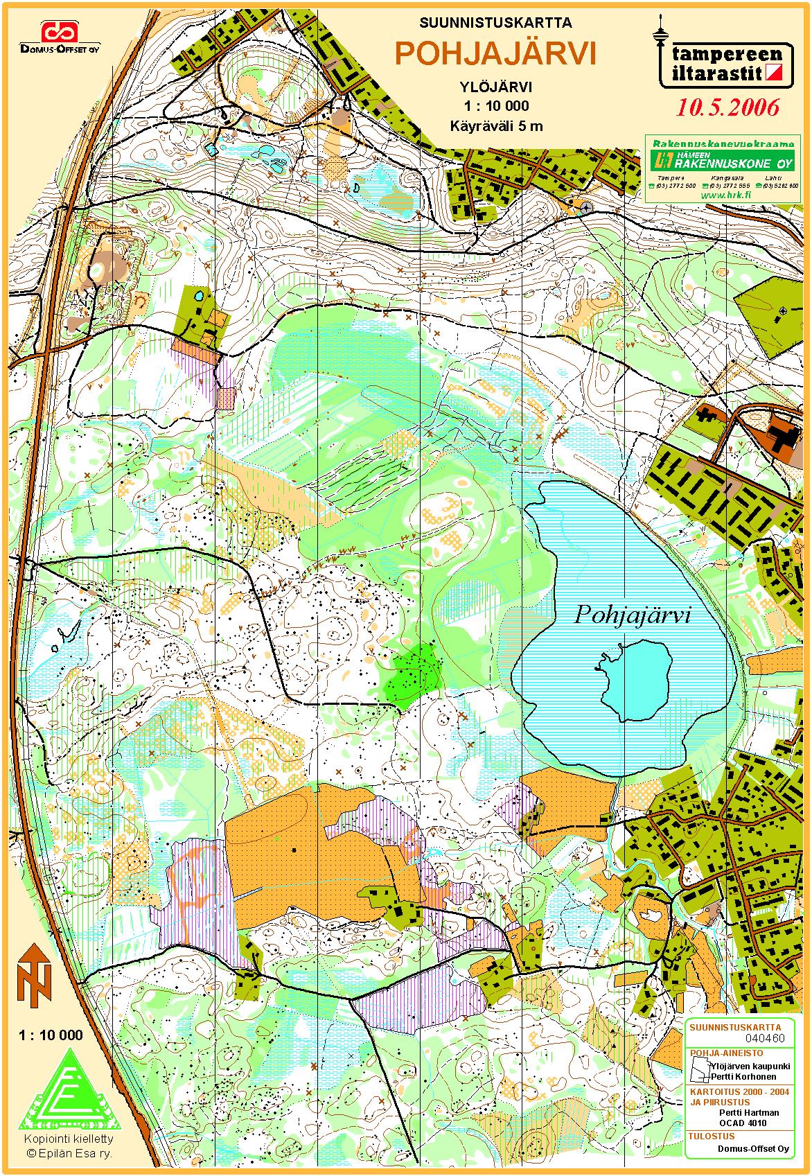 Taito2 Pohjajärvi - May 10th 2006 - Orienteering Map from Tampereen  Iltarastit